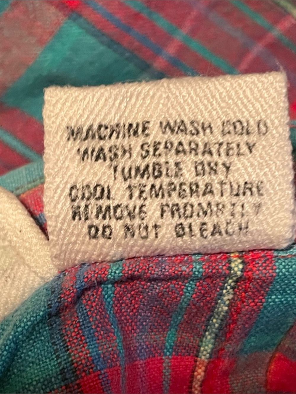Vintage 80s Ultra Fun Peddlers Cotton Shorts Green and Red Plaid Juniors Size 9 - Picture 10 of 12